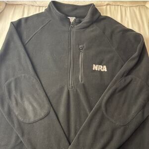NRA Black Fleece Quarter Zip Pullover Men’s 2XL Outdoor Shooting Jacket
